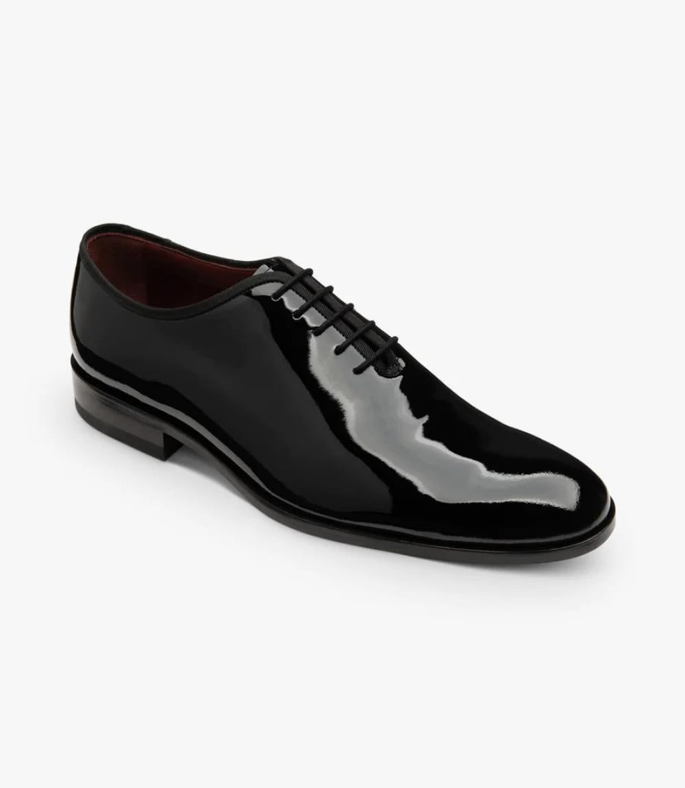 LOAKE REGAL BLACK LEATHER OXFORD LEATHER SOLE F-MEDIUM