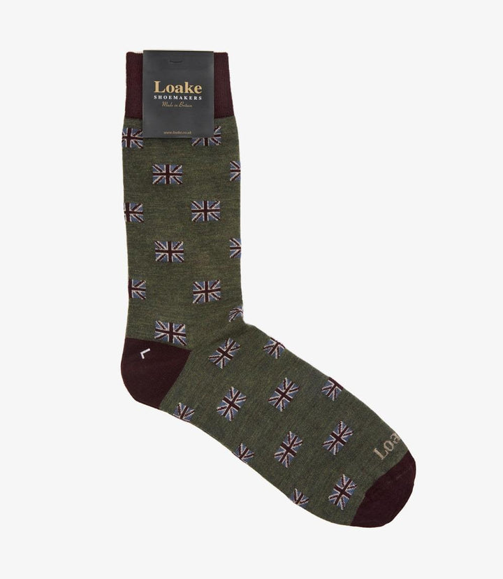 LOAKE UNION SOCKS OLIVE