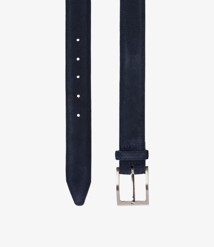 LOAKE WILLIAM NAVY SUEDE BELT