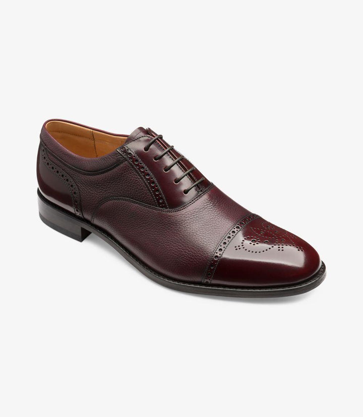 LOAKE WOODSTOCK BURGUNDY OXFORD SEMI BROGUE